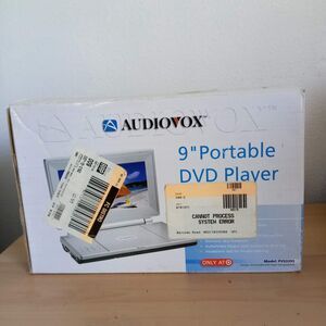 Audiovox 9" Portable DVD Player PVS3393 Remote Battery Power Adaptors NEEDS TLC